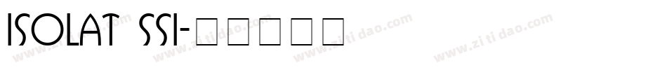 Isolat SSi字体转换